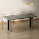 Tavolo da Pranzo in Stile Industriale 180x80x75 cm fino a 8 Persone in Legno e Acciaio Grigio  