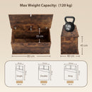 Cassapanca Contenitore 102 L 80x40x45 cm con Coperchio di Sicurezza in Truciolato Marrone Rustico      