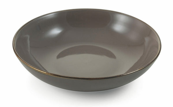 acquista Set 6 Piatti Fondi Ø20x5 cm in Gres Villa d'Este Home Tivoli Royal Passion Marroni