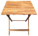 Tavolo Quadrato Pieghevole da Giardino 70x70 cm in Legno