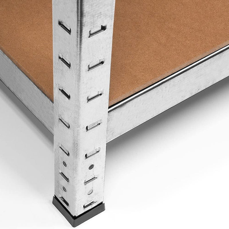 Set 2 Scaffalature Modulari 180x90x40 cm 5 Ripiani max 875 Kg in Metallo e MDF