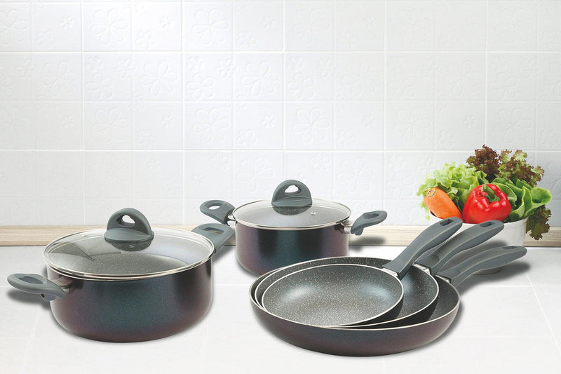 Batteria di Pentole 7 Pezzi in Alluminio Antiaderente Soriani Varsavia