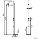 Doccia da Giardino in Acciaio Inox con Sistema C-box Sined Olbia  