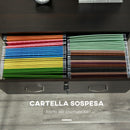 Cassettiera Portadocumenti 74x42x72 cm 2 Cassetti con Chiavi in Truciolare Noce