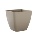 Vaso Quadrato Indoor e Outdoor Tera Ceylon Kit Milk Ø30 cm in Plastica Beige 