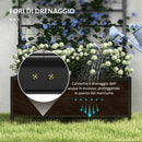 Fioriera Rettangolare con Traliccio per Piante Rampicanti 90x40x120 cm in Acciaio Zincato Nero  