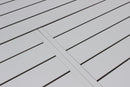 Tavolo Bilbao 150x100/150x74 h cm in Alluminio Tortora
