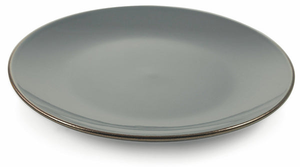acquista Set 6 Piatti Piani Ø26,5x2,5 cm in Gres Villa d'Este Home Tivoli Royal Passion Grigio Scuro