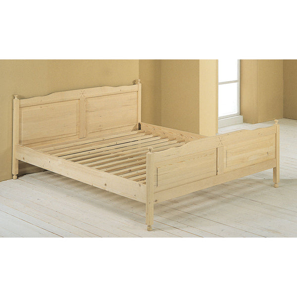 prezzo Letto Matrimoniale con Doghe in Legno Abete Grezzo 170x205x83cm Fumer Country