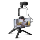 Set per Video Live Microfono Mini Treppiedi e Luce con Telecomando