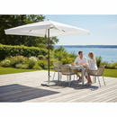 Ombrellone Quadrato da Giardino 3x3 m Palo Ø48 mm Struttura in Acciaio Esterno Bianco