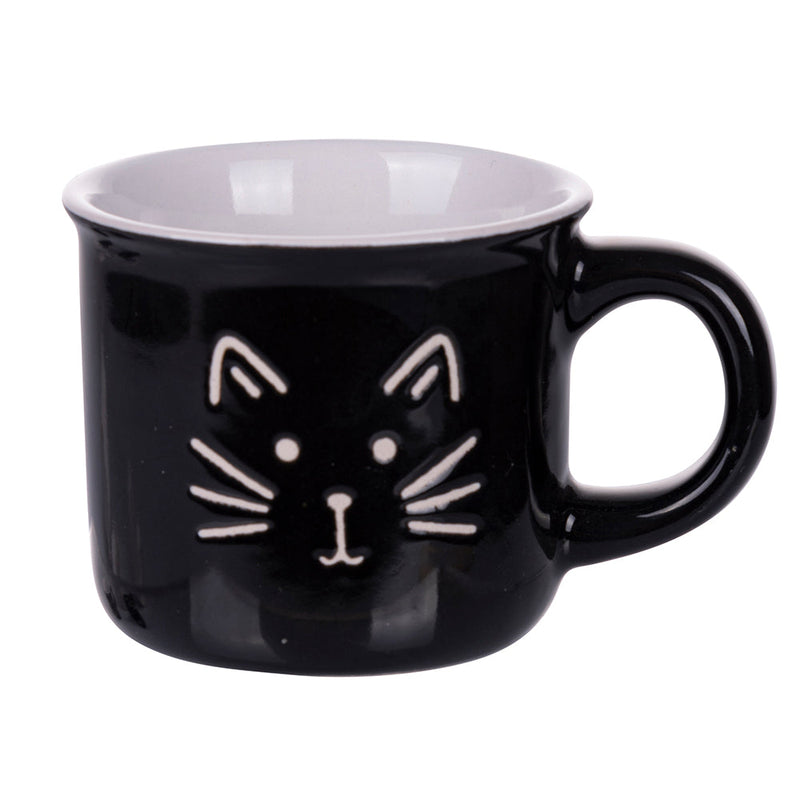 Set 6 Tazzine da Caffè Ø6,4x5,5 cm in Gres VdE Tivoli 1996 Love Cat