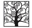 Pannello Albero della Vita Nero 90x2,2x90 cm in Ferro Oro