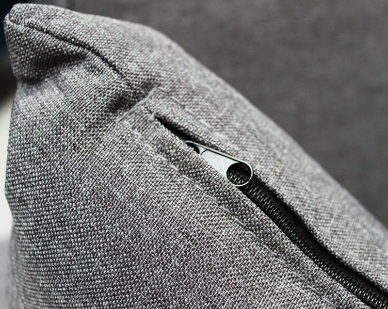 Divano Letto Cedric 208x87/145x88 cm  in Tessuto Grigio scuro