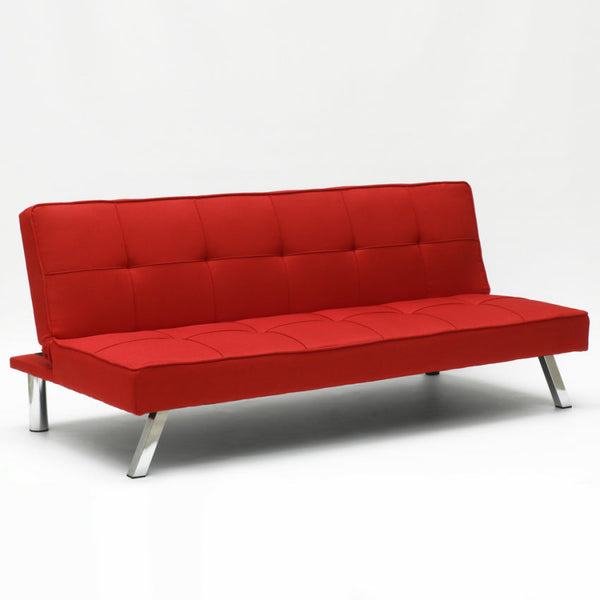 Divano Letto 175x83x74 cm in Tessuto Rosso acquista