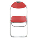 Sedia da Giardino Pieghevole Slim 44x45x79 h cm in Acciaio Round Rossa Opaca