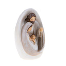 Set 2 Statuina Natalizia Natività Ovale 12 cm in Resina