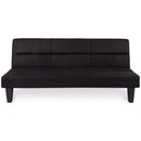 Divano Letto 175x81x76 cm in Microfibra Nero