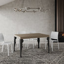 Tavolo Allungabile 120/380x90 cm Paxon Tortora Gambe Antracite      