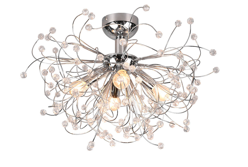 Plafoniera da Interno Attacco E14 in Metallo Cromo