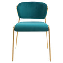 Set 4 Sedie in Metallo e Poliestere  Verde