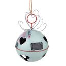 Addobbi Natalizi Sfera da Appendere Ø 20 cm in Metallo Tiffany e Rosso