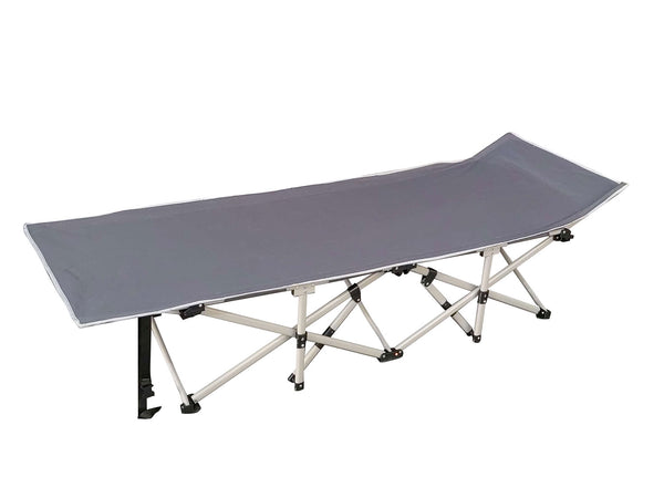online Lettino da Campeggio Pieghevole 190x70x36 cm con Sacca per Trasporto in Tessuto Oxford Grigio