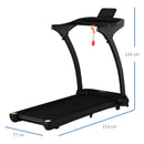Tapis Roulant Motorizzato Pieghevole 14 km/h 550W 12 Programmi Nero