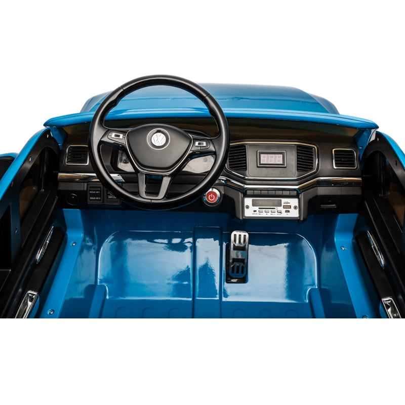 Macchina Elettrica per Bambini 2 Posti 12V con Licenza Volkswagen Amarok Blu