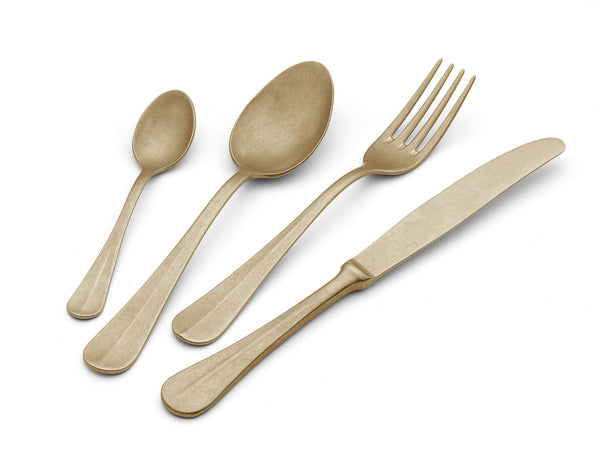 Servizio Set di Posate 24 Pezzi in Acciaio 18/10 PVD Eme Royal Retrò Gold online