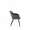 Set 4 Sedie 60x55xH79 cm in Tessuto Elsa Grigio