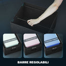 Scrivania da Gaming 165x80x91,5 cm con Spazi Portaoggetti e 2 Supporti per Monitor in Legno e Acciaio Nero      