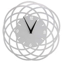 Orologio da Parete Ø40xh2 cm in Metallo Bianco