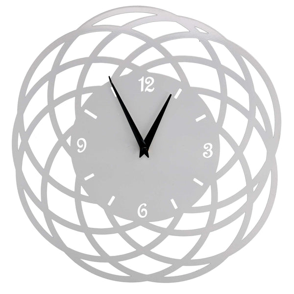 Orologio da Parete Ø40xh2 cm in Metallo Bianco prezzo