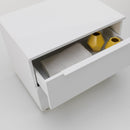 Cassettiera con Ruote 2 Cassetti 70x52x57 cm in Legno TFT Kato Bianco Opaco