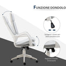 Sedia Poltrona da Ufficio Ergonomica Presidenziale in Tessuto Regolabile Grigia 