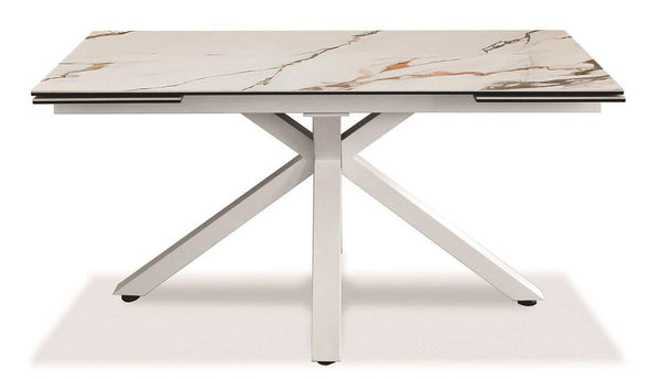 acquista Tavolo Allungabile 90x160/240x76 cm in Ceramica Marmo Calacatta Ceramica 1