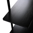 Libreria Scaffale a 4 ripiani aperti stile industriale in acciaio Nero 105x33.8x138 cm 