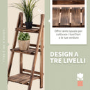 Scaffale Portapiante Pieghevole da Giardino 80x37x93 cm in Legno di Abete