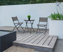 Set 4 Sedie da Giardino 46x58x80 cm in Acciaio e Textilene Martinez Antracite