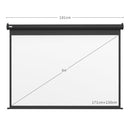 Telo Proiettore 89"" Regolabile con Telecomando Formato 4:3 171x130 cm Nero