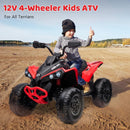 Quad Elettrico per Bambini Licenza Can-Am Renegade 12V ATV Telecomando e Ammortizzatori Rosso  
