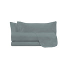 Set Lenzuola Sopra Sotto e 2 Federe Linea Water Washed Grigio Chiaro