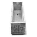 Fioriera da Giardino 100x27x29 cm in Cemento Granulato di Marmo Presolana Grande Grigio