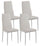 Set 4 Sedie 41x39x95 cm in Similpelle Bianco