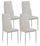 Set 4 Sedie 41x39x95 cm in Similpelle Bianco