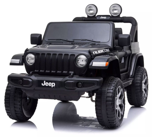 Macchina Elettrica per Bambini 12V Mp4 2 Posti con Licenza Jeep Wrangler Rubicon Nera online