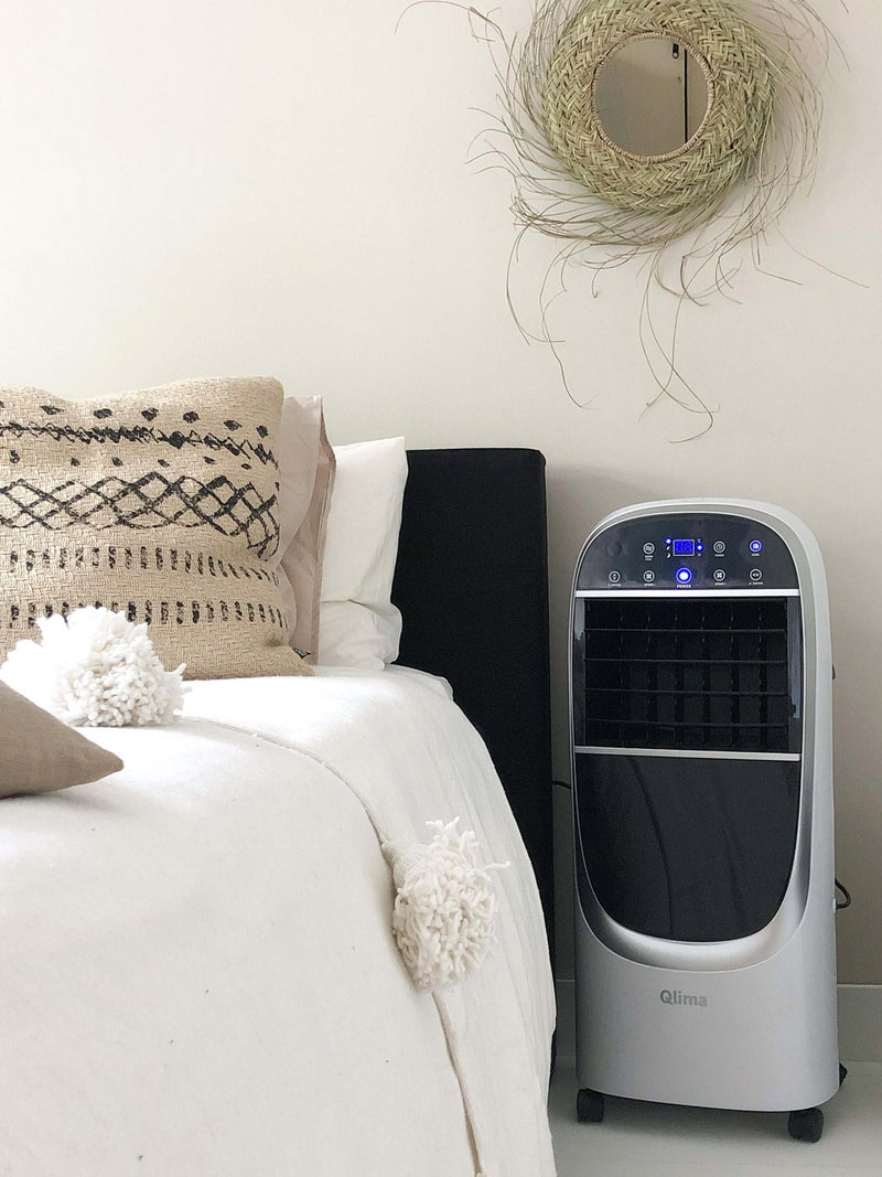 Raffrescatore Ventilatore con Ghiaccio 130W Qlima LK2100 Touch Bianco e Nero