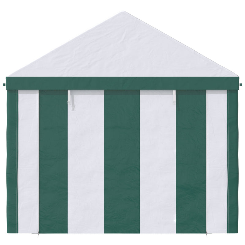 Tendostruttura max 12 Persone 400x295x285 cm con Doppio Ingresso Bianco e Verde