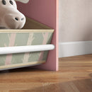 Scaffale Portagiochi per Bambini 62,4x26,5x90 cm con Ripiani e Cassetti Rimovibili Rosa
